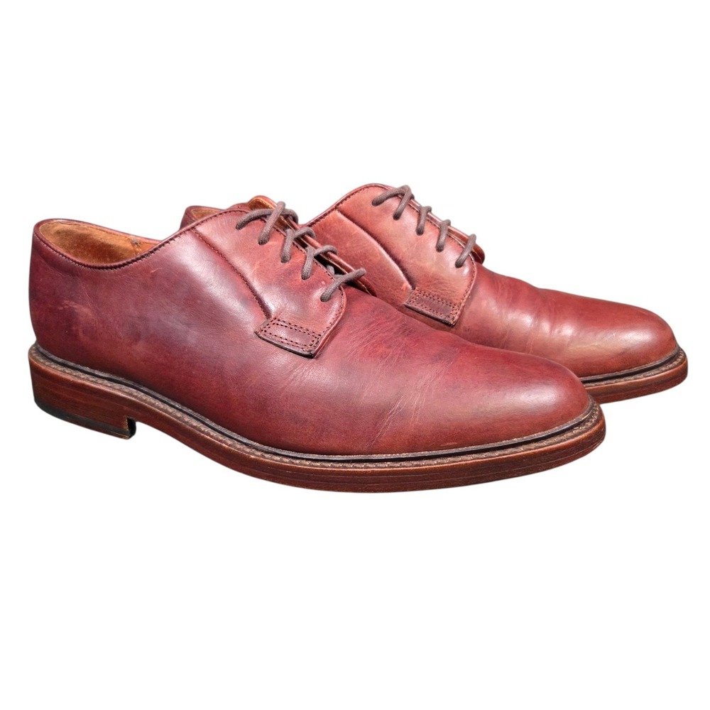Vtg Frye Men's 9.5 D Brown Leather Lace Up Oxford Shoes Antiquated Brown Dress